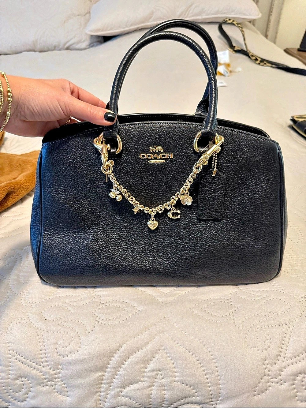 Coach Erin Shoulder Bag Black Satchel